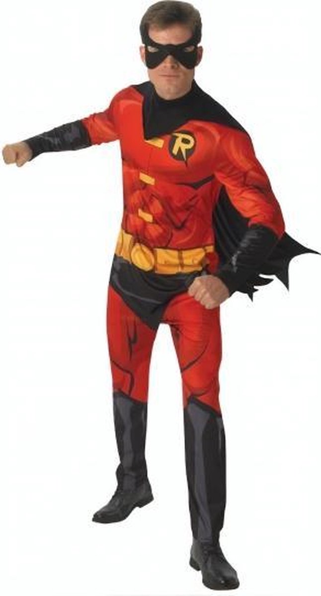 kostuum DC Comics - Robin heren rood/zwart maat XL