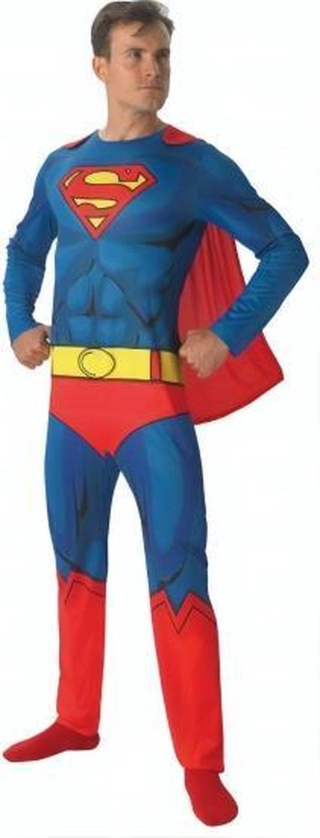 kostuum DC Comics - Superman heren blauw/rood maat M/L