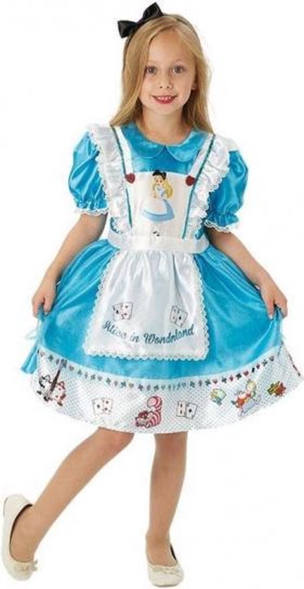 verkleedkleding Alice in Wonderland meisjes blauw mt M