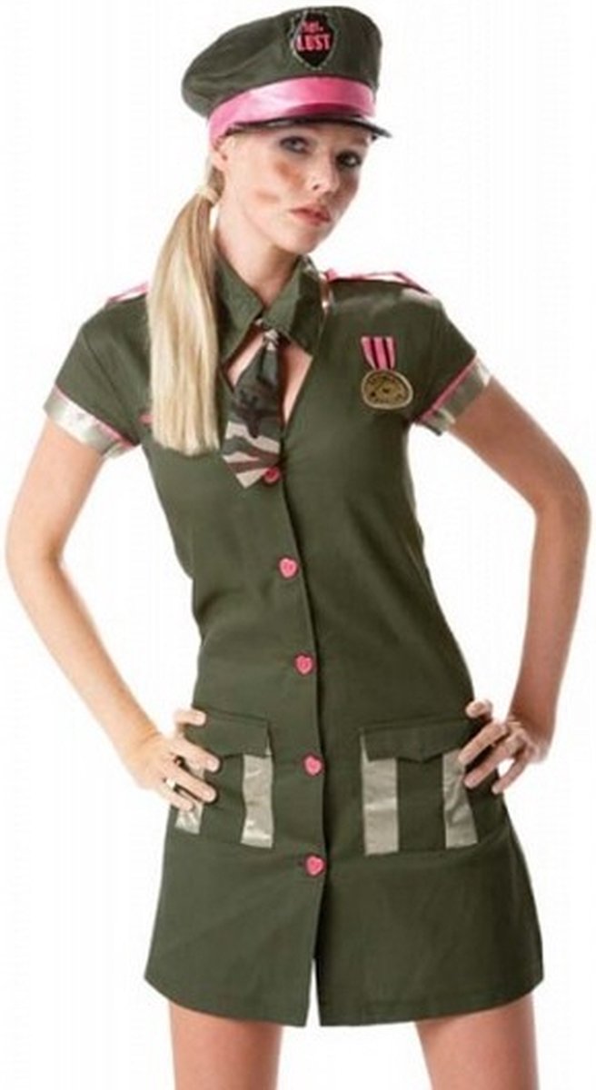 verkleedpak Sergeant dames legergroen maat L