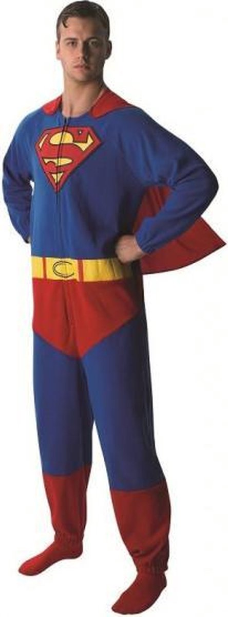 verkleedpak Superman heren polyester blauw/rood mt 44-46