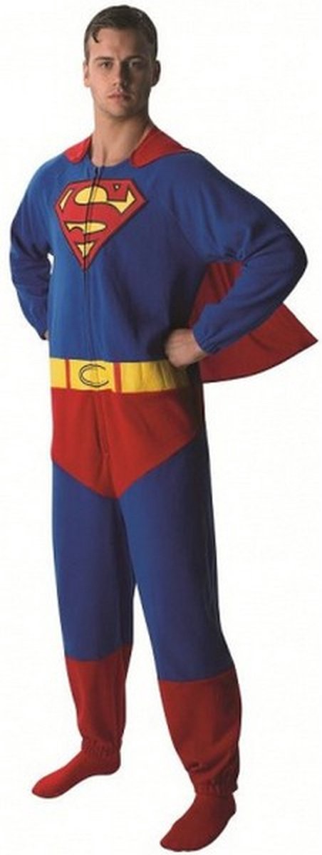 verkleedpak Superman heren polyester blauw/rood mt 48-50