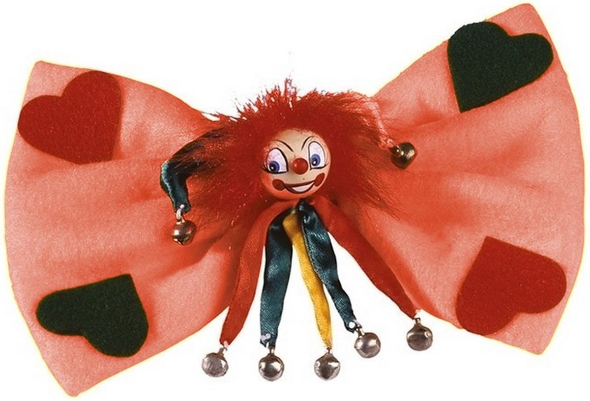 vlinderstrik clown unisex rood one-size