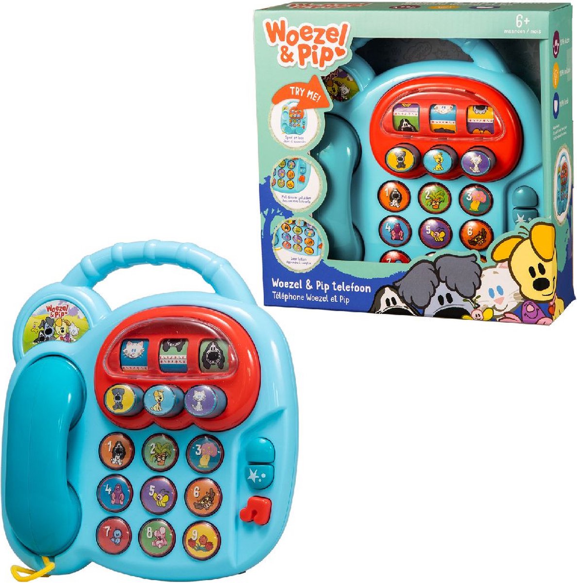 Rubo toys woezel en pip telefoon baby en peuter