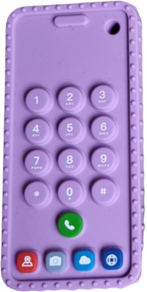 RubyC Baby Bijtspeeltje Telefoon Paars Lila - Bijtring - Cadeau - BPA vrij