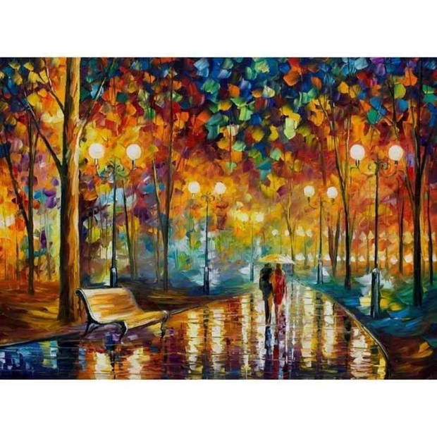 Rubye Diamond Painting Volwassenen & Kinderen - Diamond Painting Pakket Volledig - Romantisch Park - 40x30cm