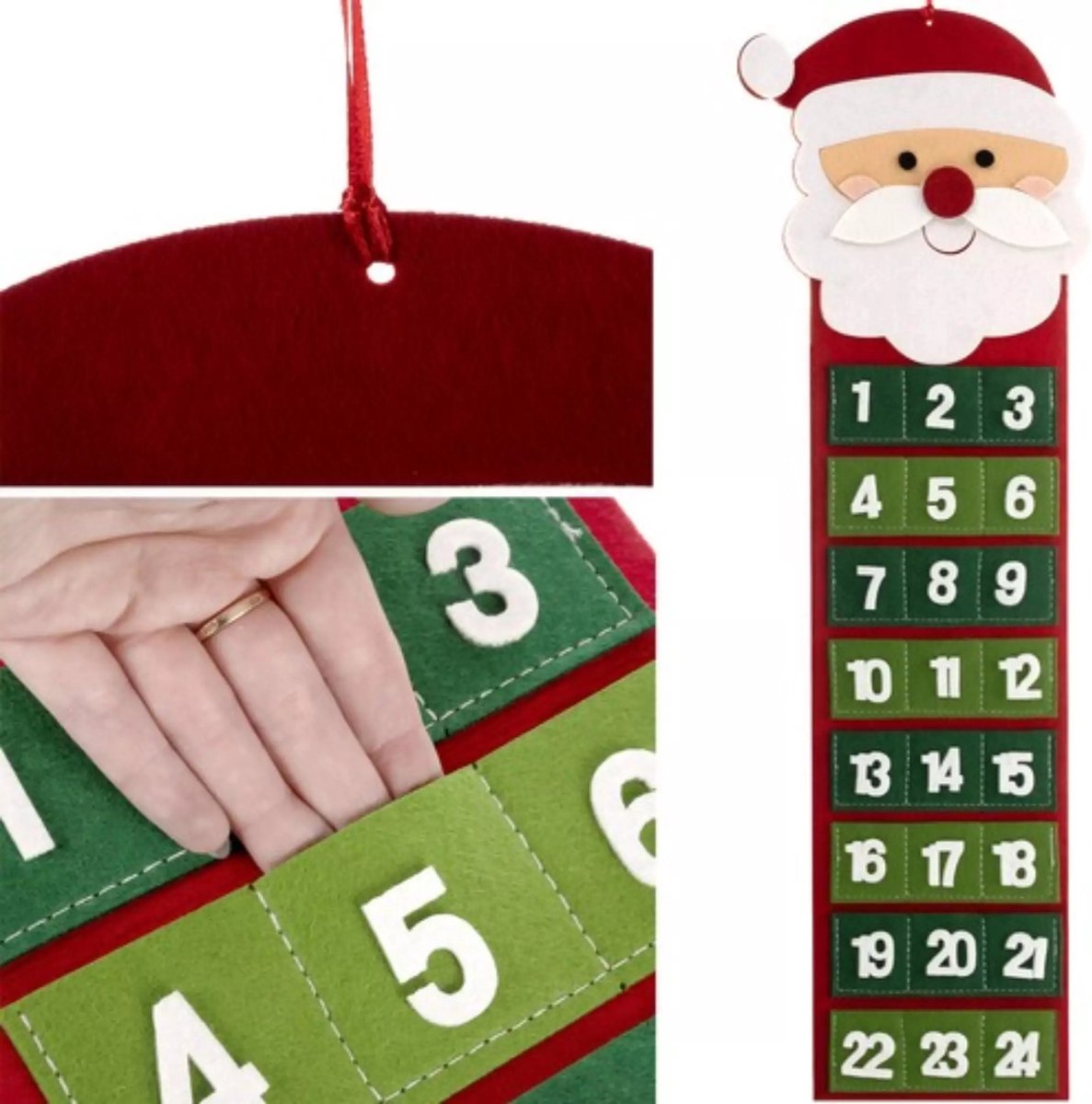     Adventskalender met 24 Zakjes - Perfect voor Kerst Aftellen