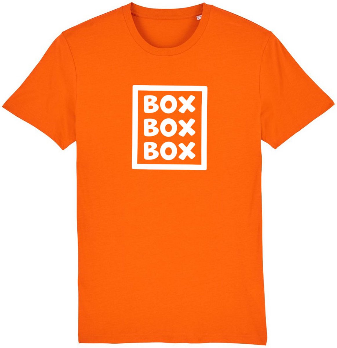 Box box box Rustaagh unisex t-shirt maat 3XL - formule 1 - F1 shirts  – oranje shirt – max verstappen shirt – formule 1 shirt