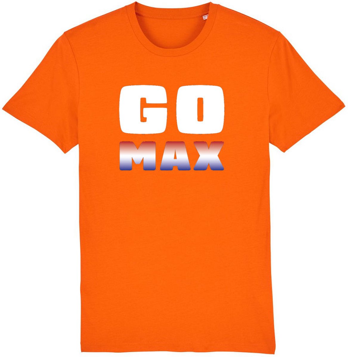 Go max Rustaagh unisex t-shirt maat XL - formule 1 - F1 shirts  – oranje shirt – max verstappen shirt – formule 1 shirt