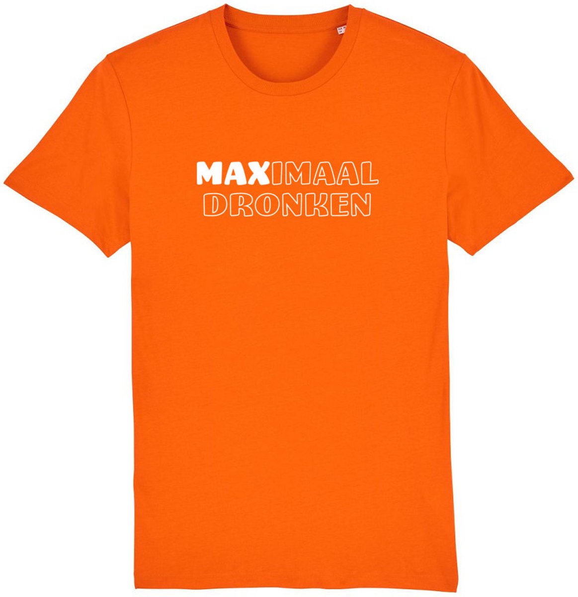 MAXimaal dronken Rustaagh unisex t-shirt maat 3XL - formule 1 - F1 shirts  – oranje shirt – max verstappen shirt – formule 1 shirt