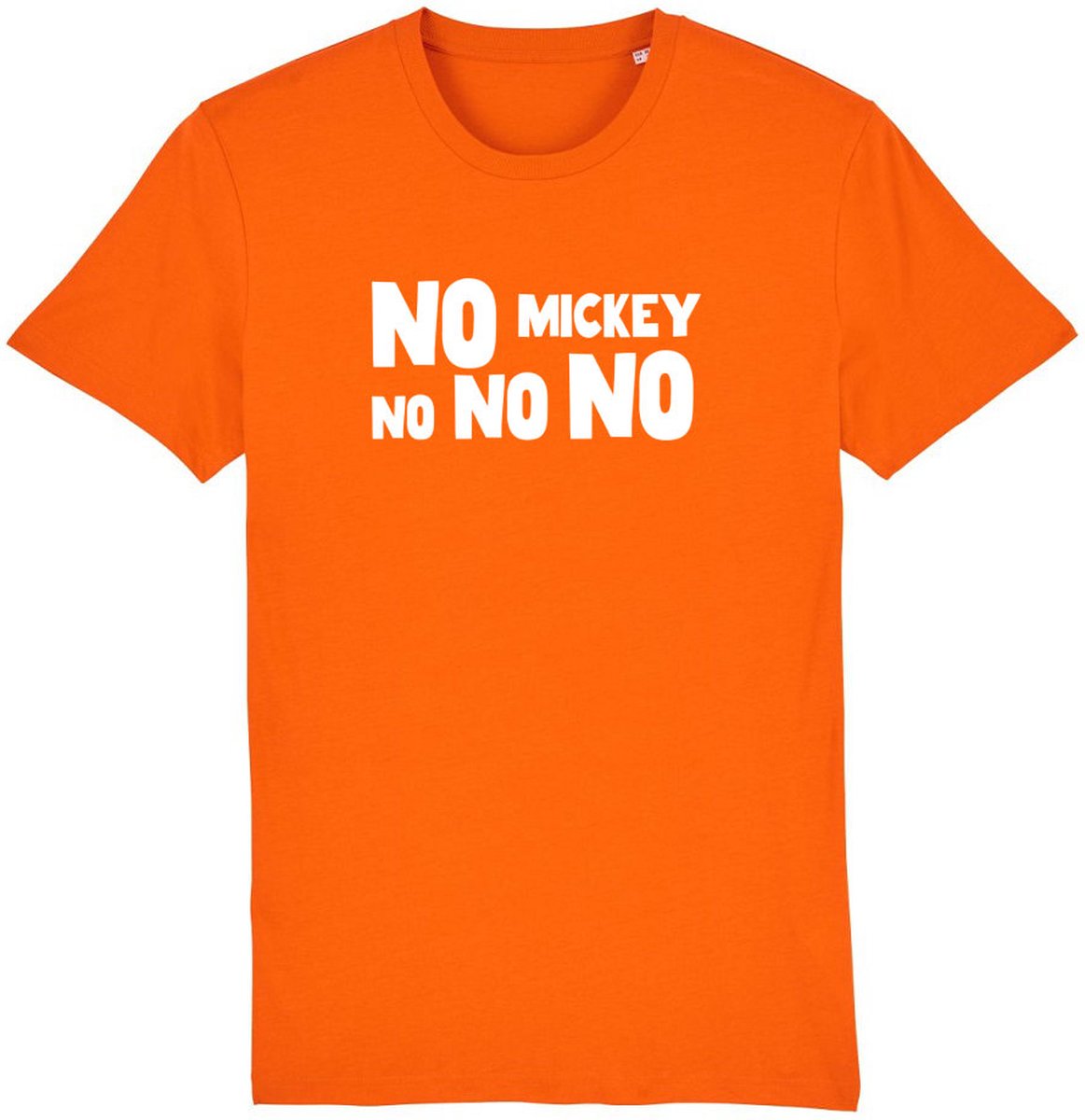 No mickey no no no Rustaagh unisex t-shirt maat 3XL - formule 1 - F1 shirts  – oranje shirt – max verstappen shirt – formule 1 shirt