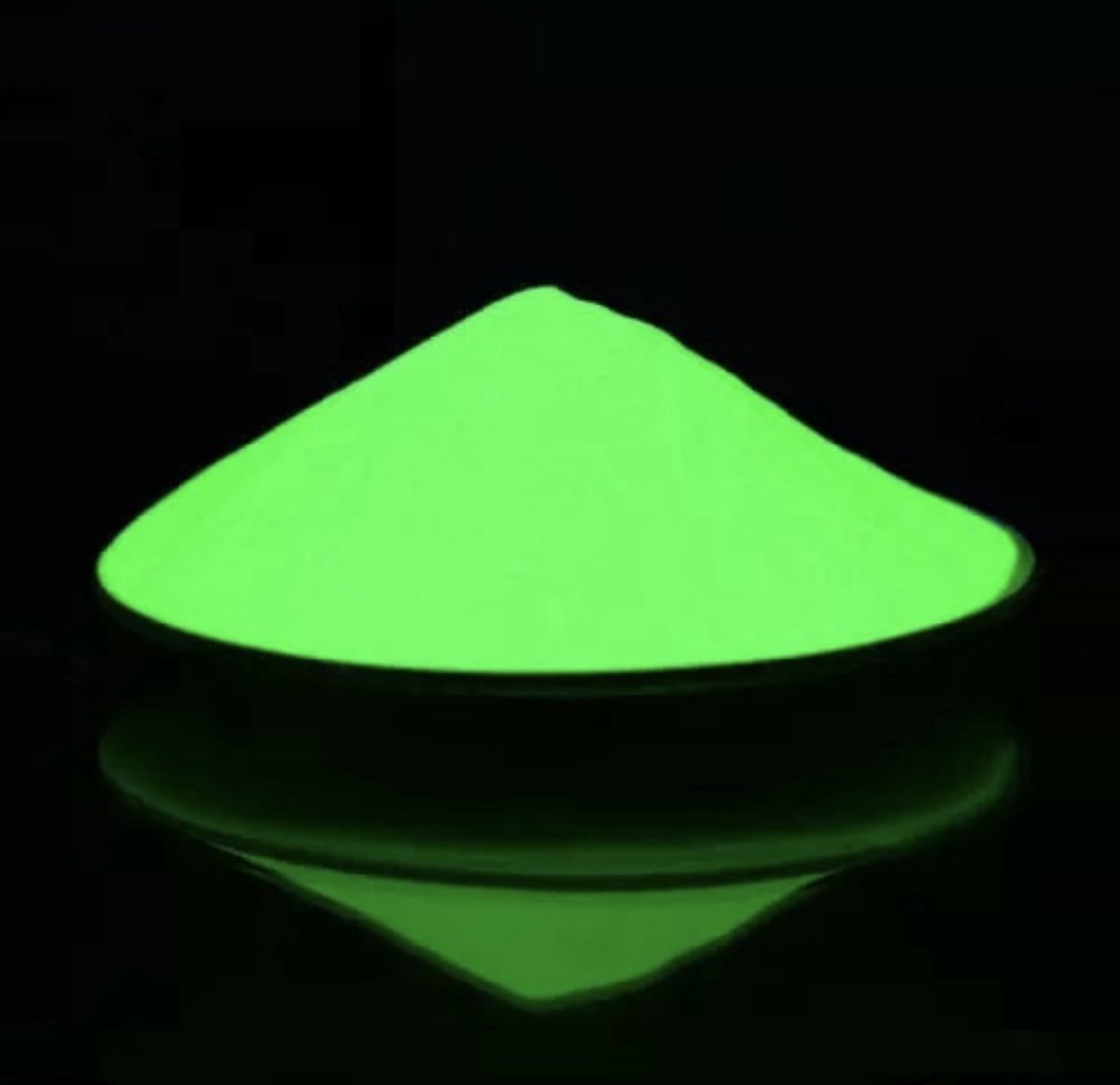 S&D - Glow in the dark poeder - 50 gram - Groen Geel - Mengbasis verf fluorescerend