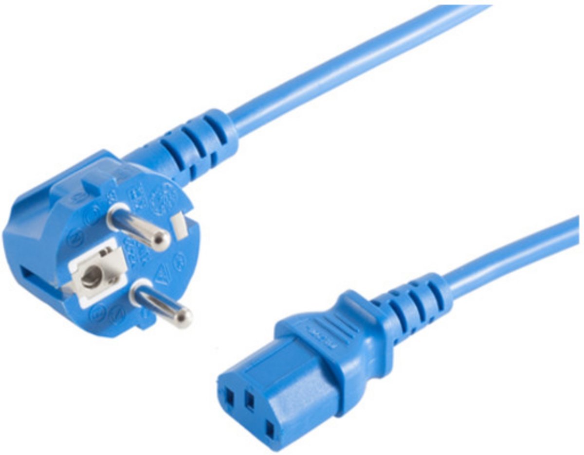 S-Conn 09-05181 Blauw 1.8m CEE7/7 C13 stekker electriciteitssnoer