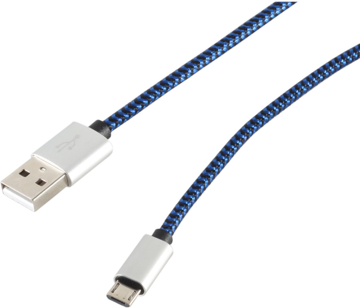 S-Conn 14-50017 USB-kabel 0,3 m USB A Micro-USB B Mannelijk Blauw