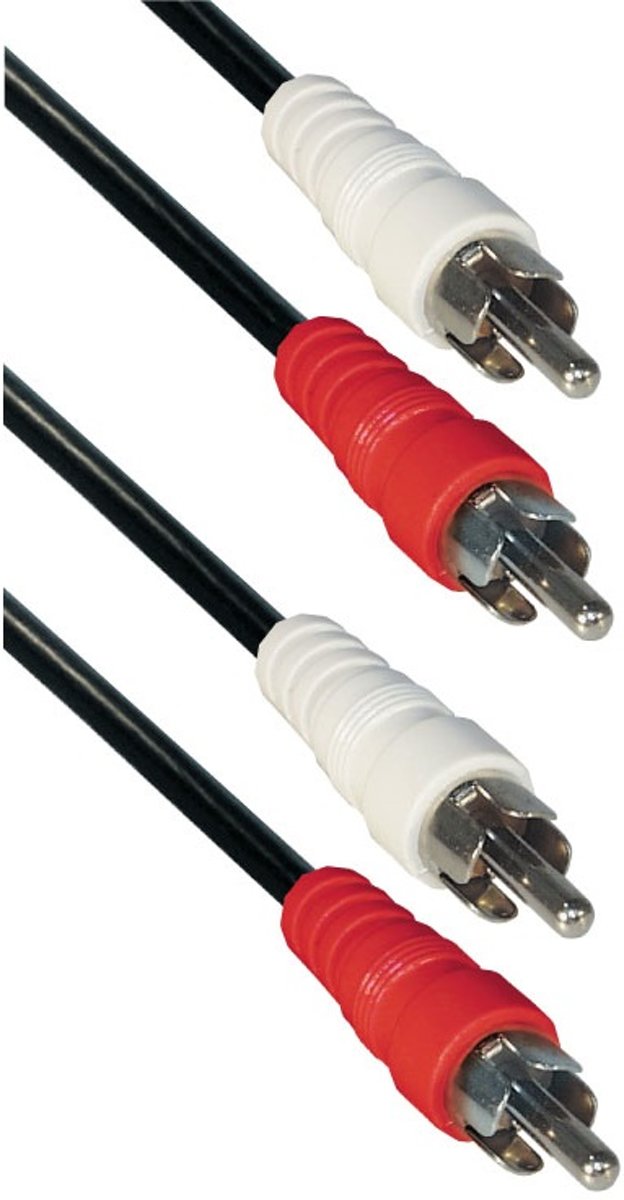 S-Impuls Tulp stereo audio kabel - zwart - 7 meter