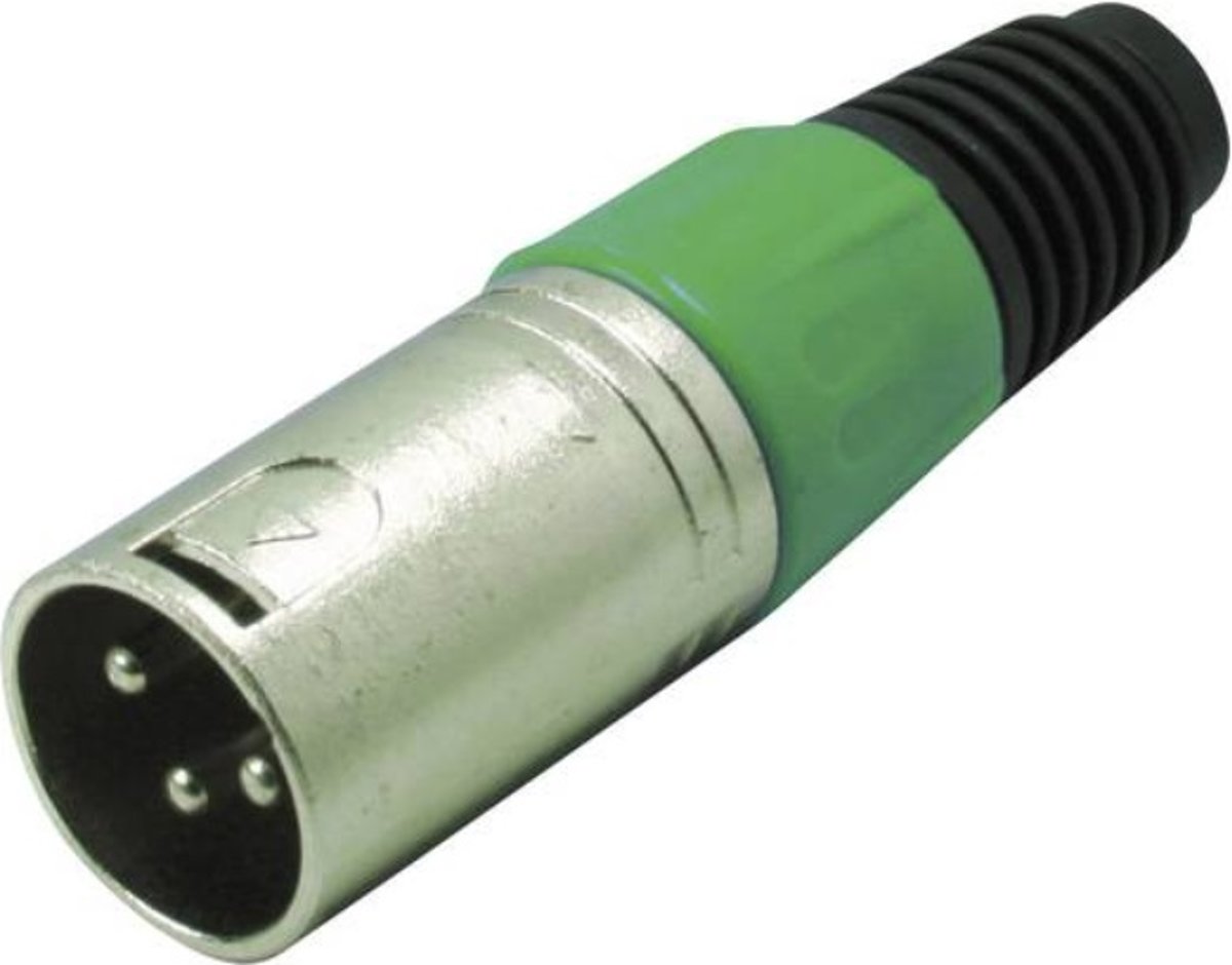 S-Impuls XLR 3-pins connector (m) / plastic trekontlasting - grijs/groen