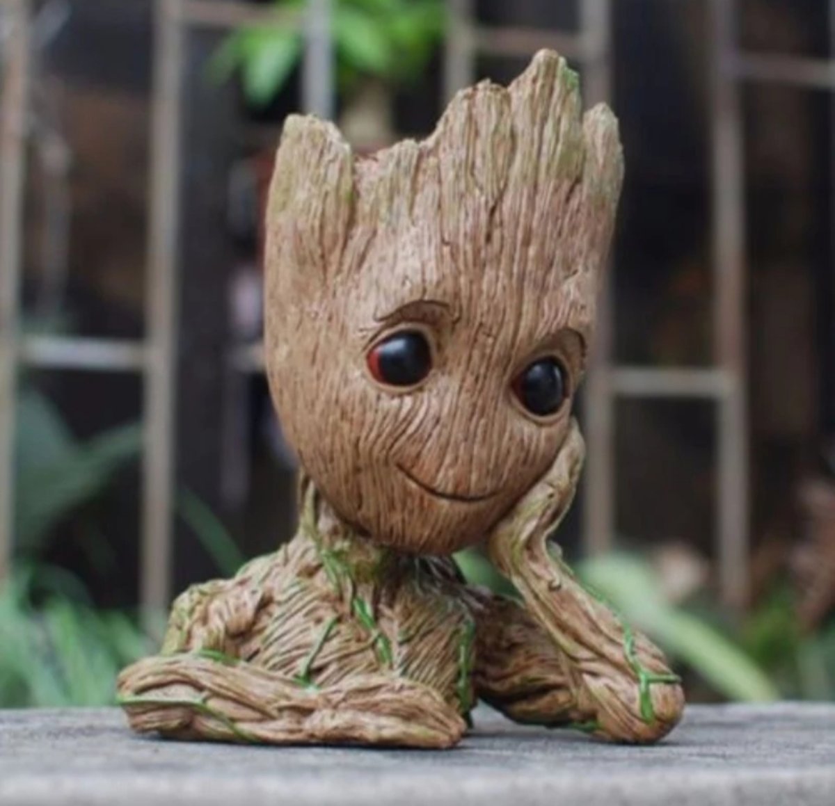 Guardians Of The Galaxy Film Beeld Baby Groot figuur hoofd als bloempot, pennenhouder