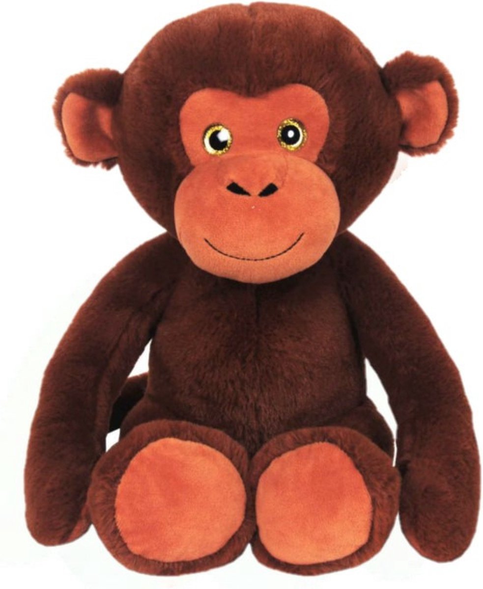 Pluche speelgoed knuffeldier Chimpansee aap van 28 cm