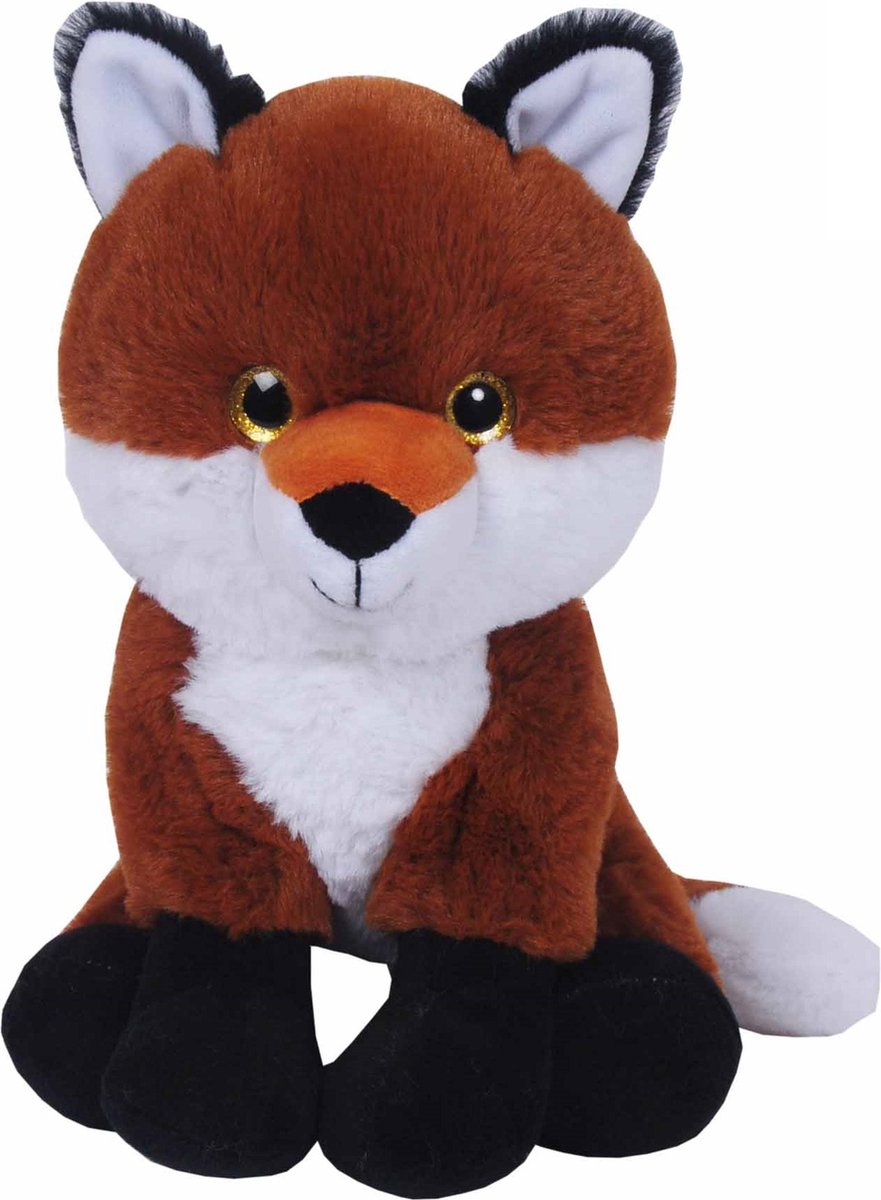 Pluche speelgoed knuffeldier bruine Vos van 23 cm - Dieren knuffels - Cadeau voor kinderen