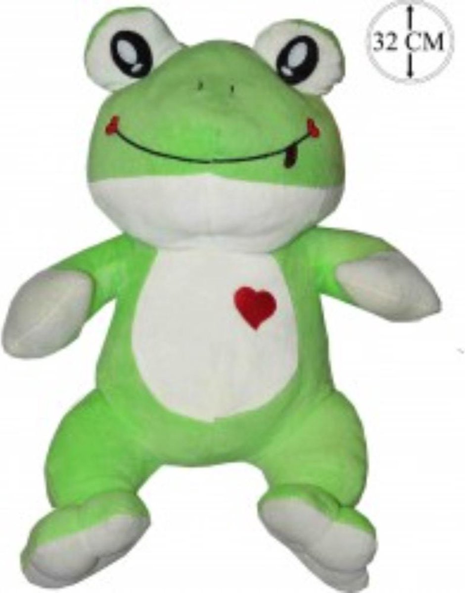 Sandy - Kikker - Knuffel - Groene kikker knuffel - 32 cm - baby en peuters