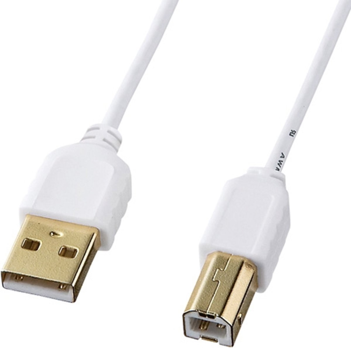 SANWA SUPPLY KU20-SL25W USB-kabel 2,5 m USB A USB B Mannelijk Wit