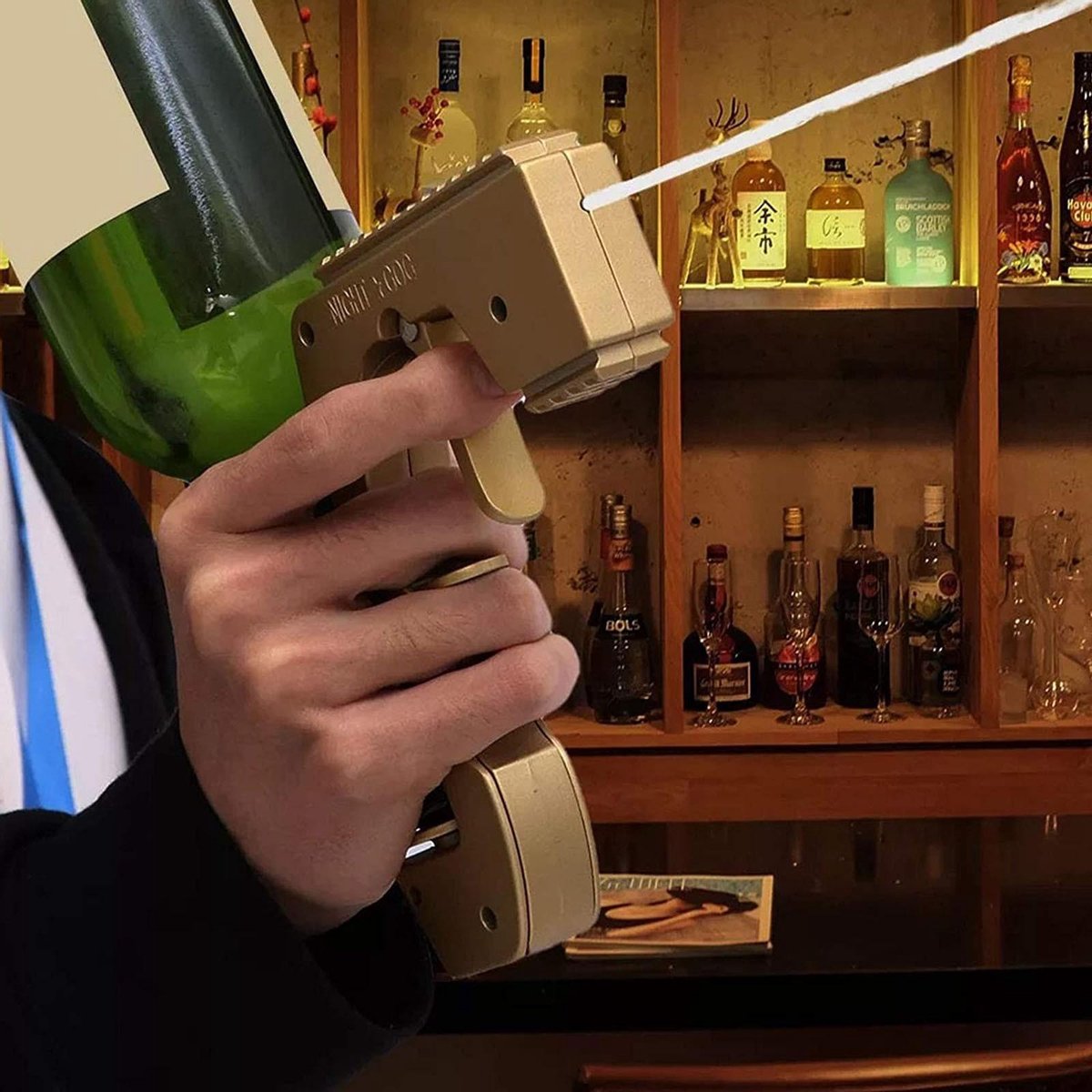 Sellow Drank Geweer - Champagne Gun – Drank Pistool – Champagne Pistool – Drankspelletjes – Drankdispensers – Goud Champagne Gun - Speelgoed