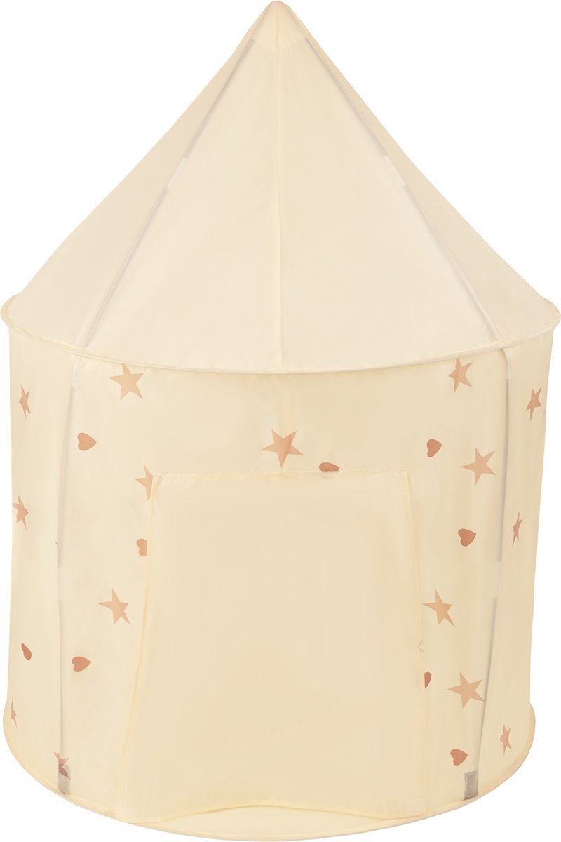 Selonis Kindertent  en 100X130cm/200 Ballen In Paviljoenvorm Voor Kinderen Makkelijk In Te Maken Draagbaar Speelhuisje Voor Binnen En Buiten, Licht Beige: Pastel Beige/Wit/Mint
