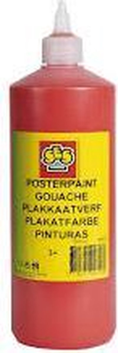 Plakkaatverf, 1 liter, rood