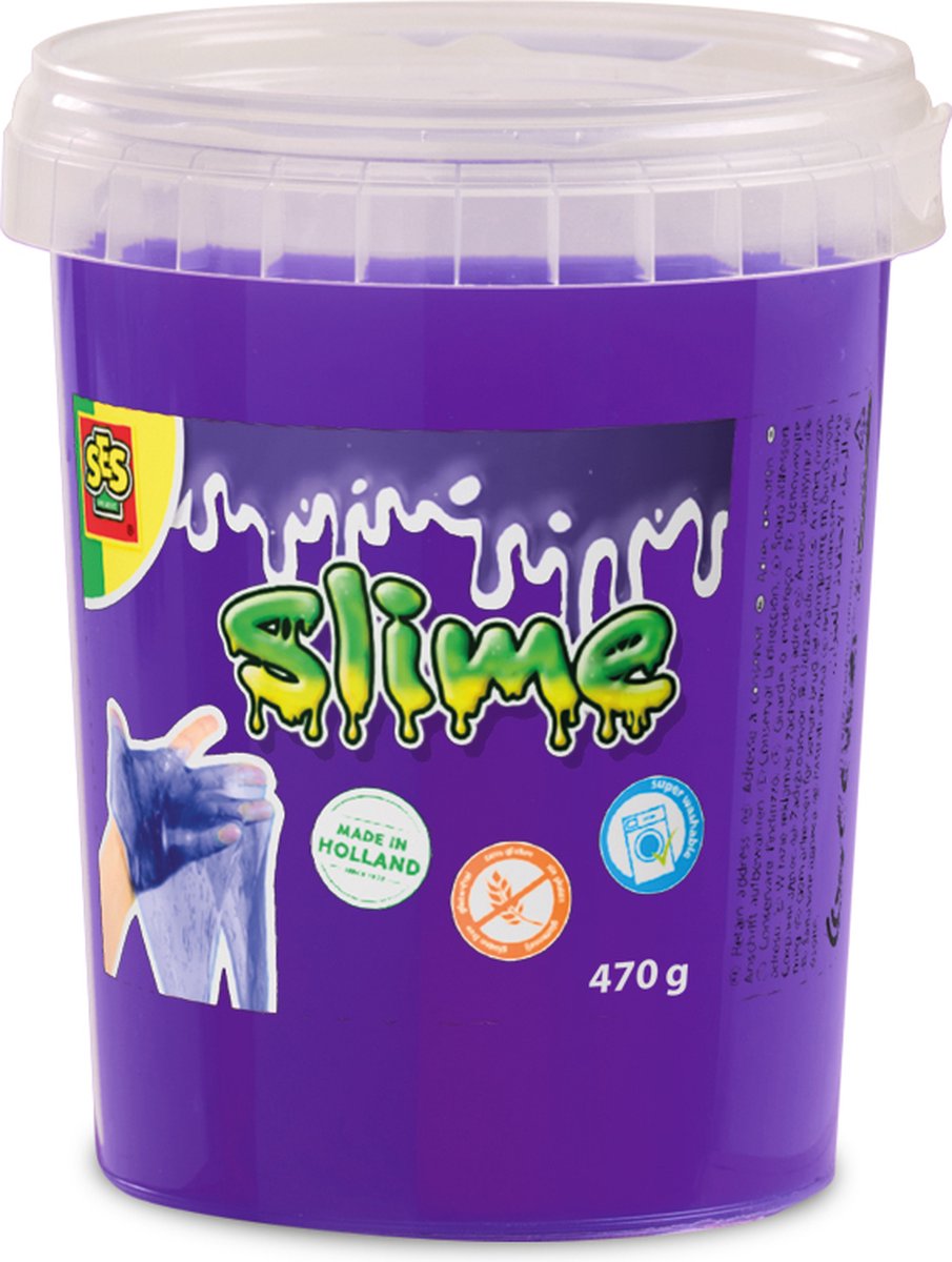   - Slime Neon Paars Glitter - Slijm in felle kleur - Spelen met slijm – Glutenvrij – Veilig voor kinderen – 470 gram
