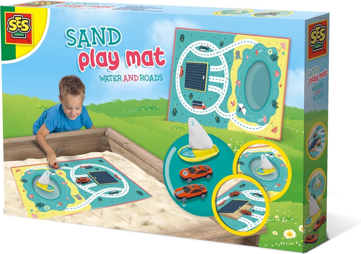 SES Creative Zand speelmat - Water en wegen