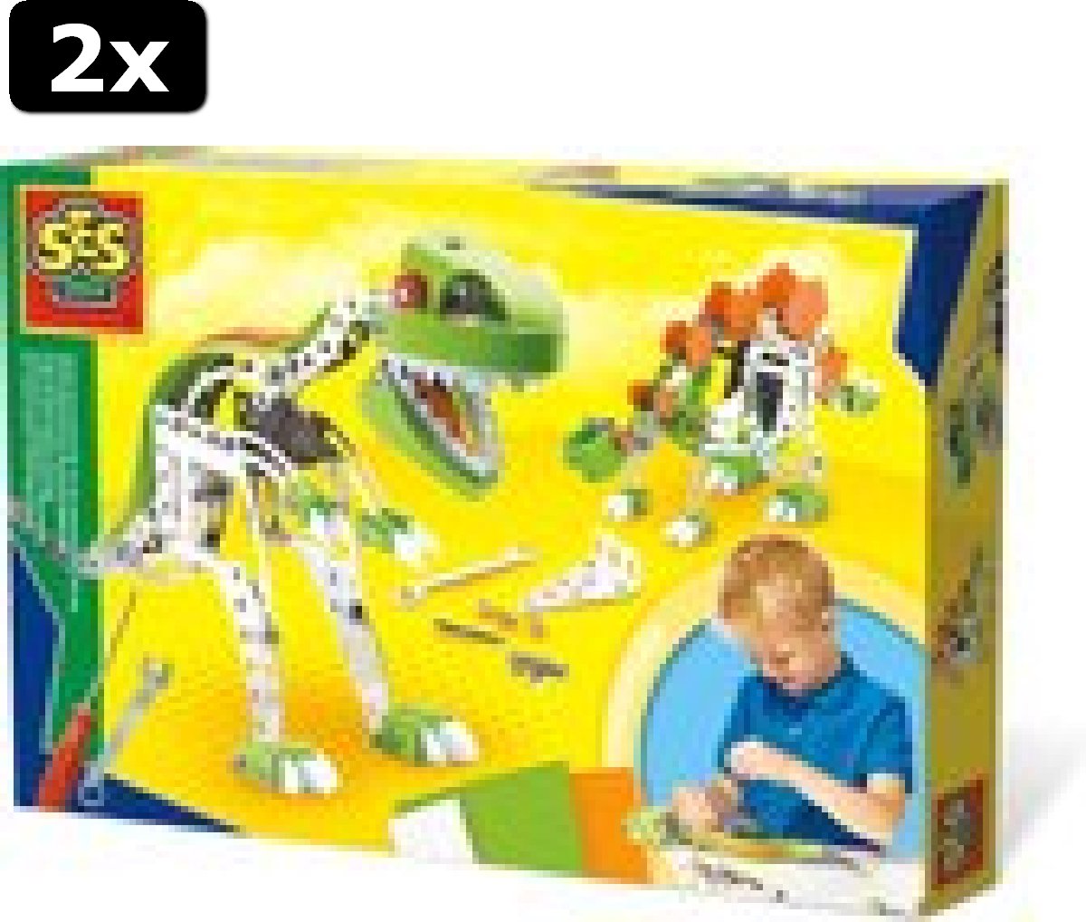 2x SES - Metaal constructieset Dino