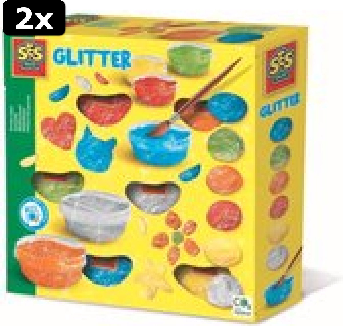 2x SES - Plakkaatverf glitter