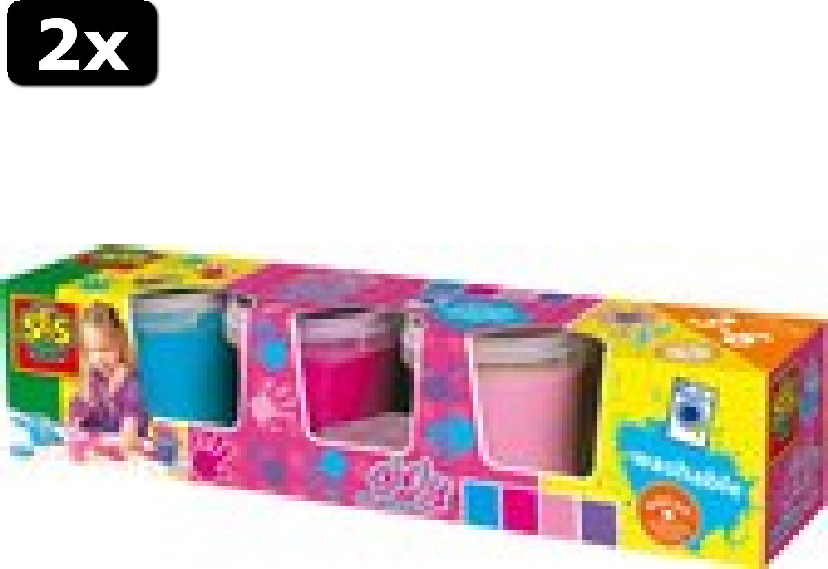 2x SES - Vingerverf trendy 4 kleuren x145ml