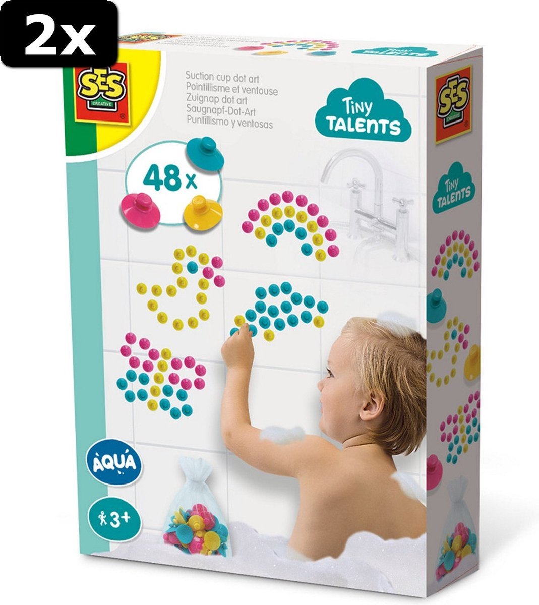 2x SES Creative Tiny Talents Zuignap Dot Art 48 Stuks