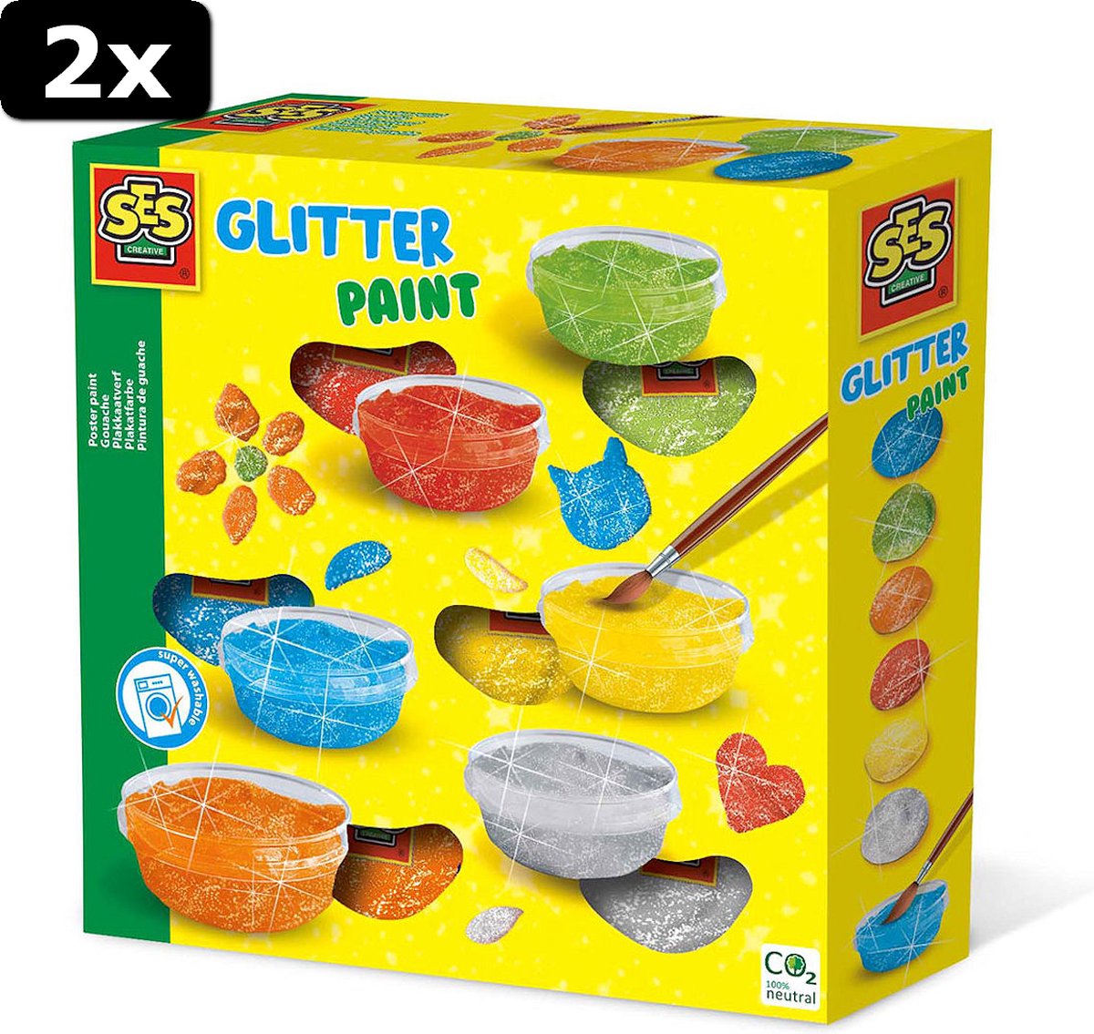 2x SES Plakkaatverf glitter