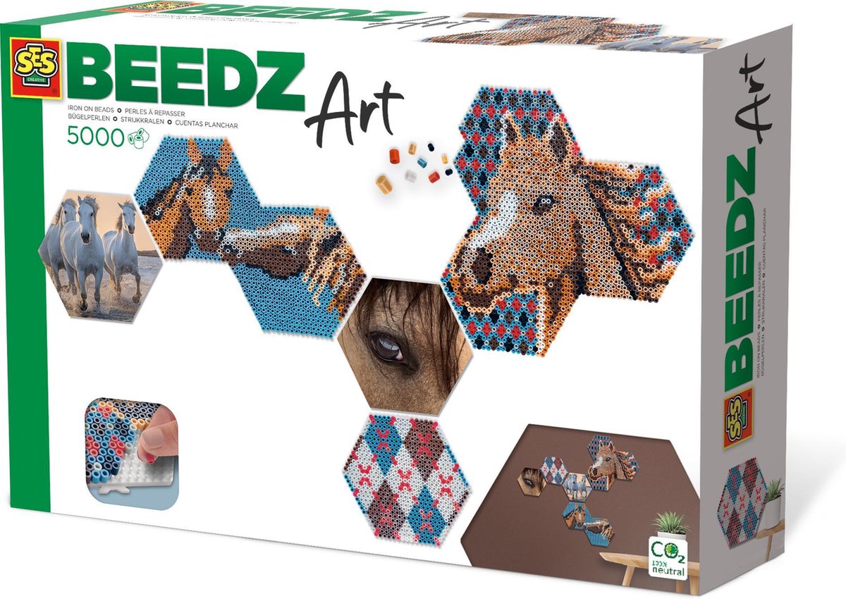BEEDZ Art - Hex tiles Paarden