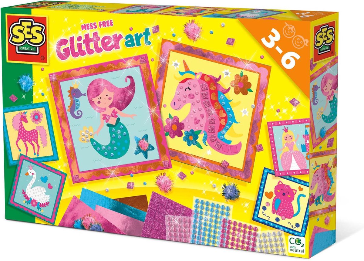 Knoeivrije glitter kunst