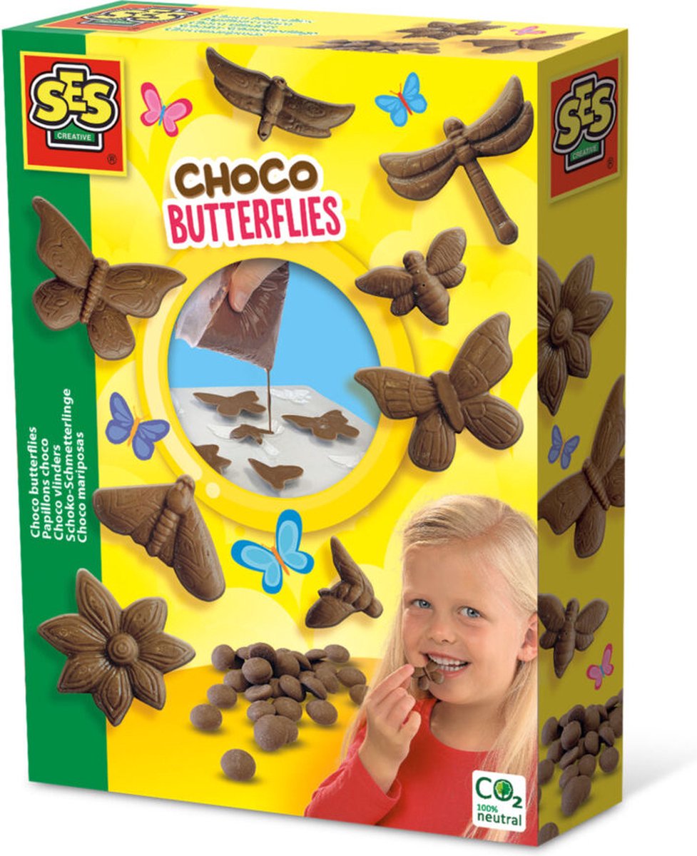   - Choco vlinders - complete set met echte melkchocolade - maak je eigen chocolade bonbons