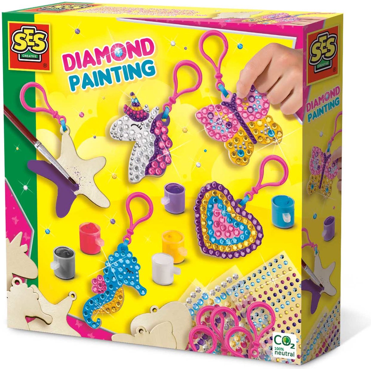   - Diamond painting - Houten sleutelhangers