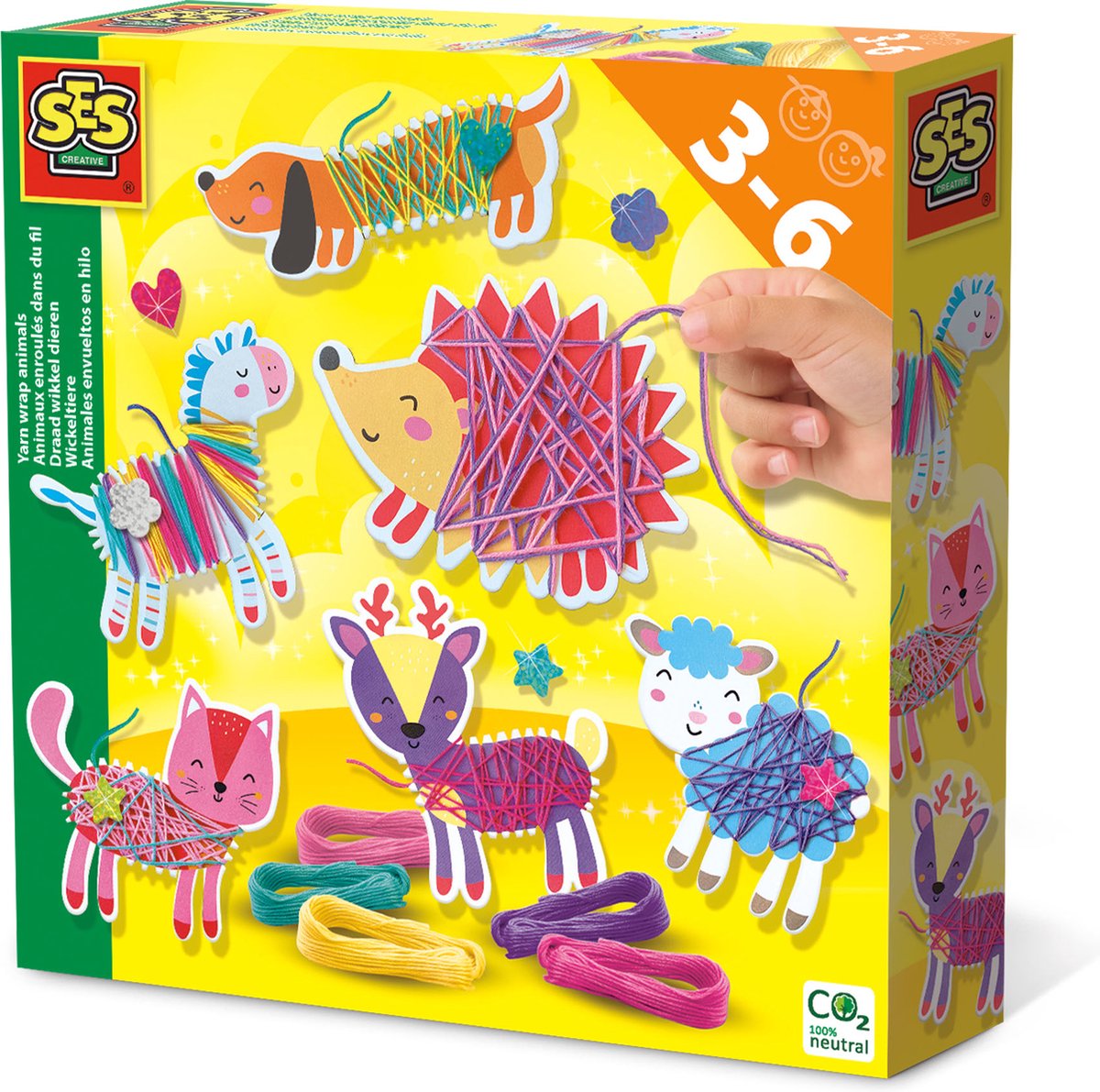   - Draad wikkel dieren - met glitter stickers en 5 heldere kleuren draad - 6 wikkel dieren