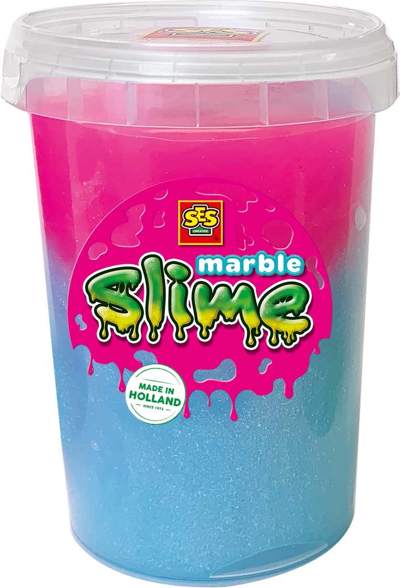   - Marble slime - Blauw en roze 200gr