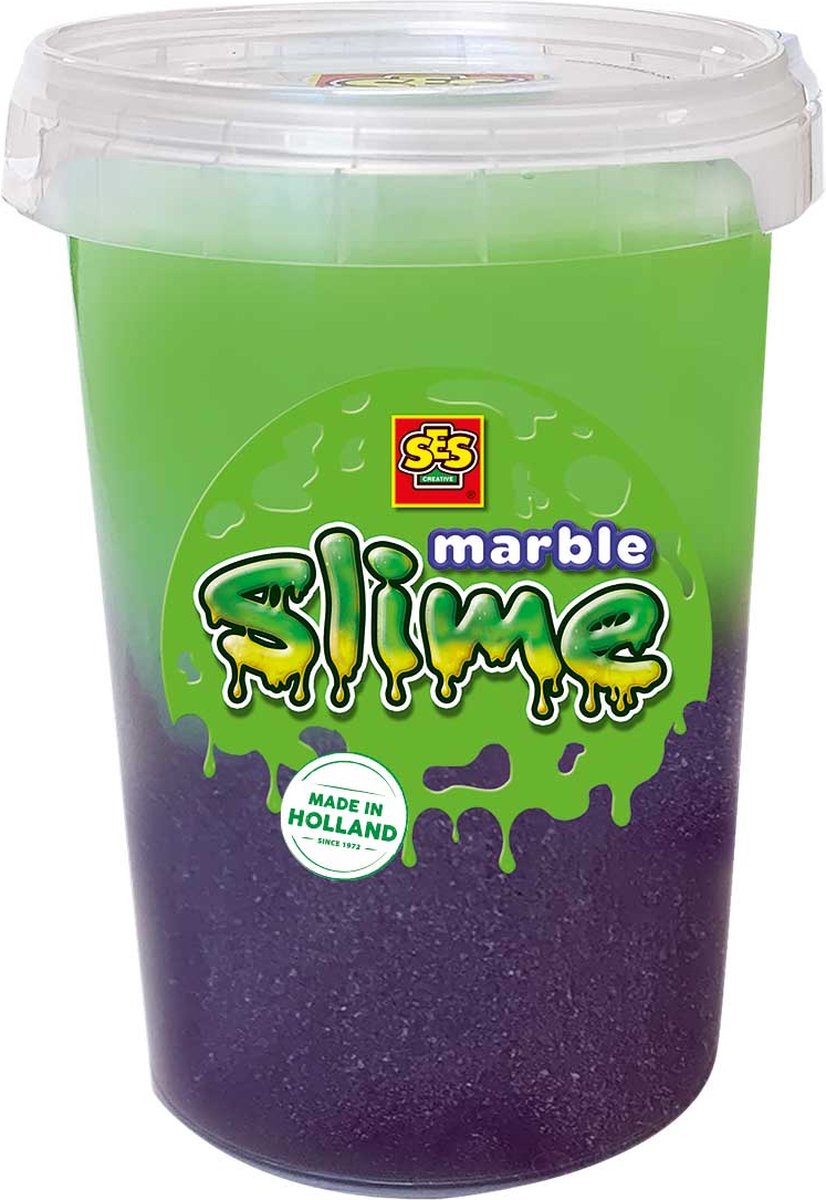   - Marble slime - Paars en groen 200gr