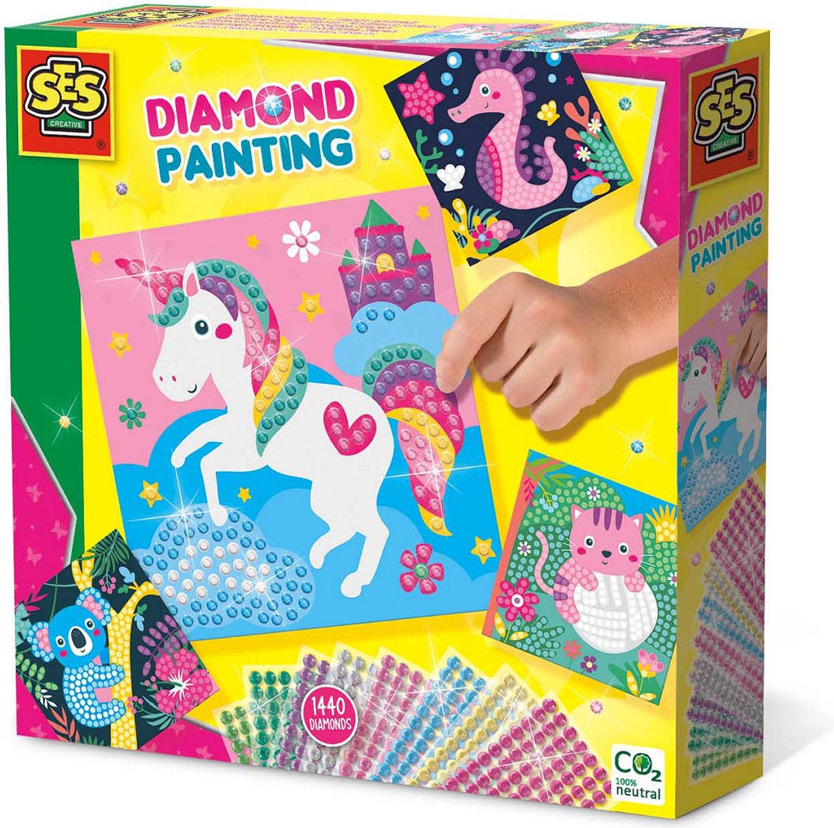 SES Diamond painting - Vrolijke dieren