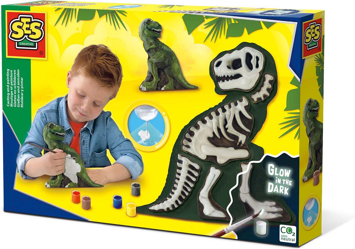 SES Gieten en schilderen - T-Rex met skelet