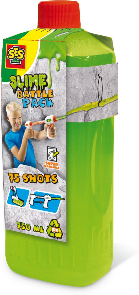   Slime battle navulling - Fluoriserend groen 750ml