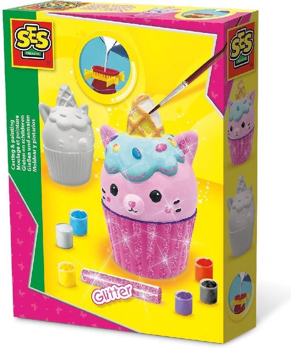 Ses 01287 Glitter Gieten en schilderen Cupcake