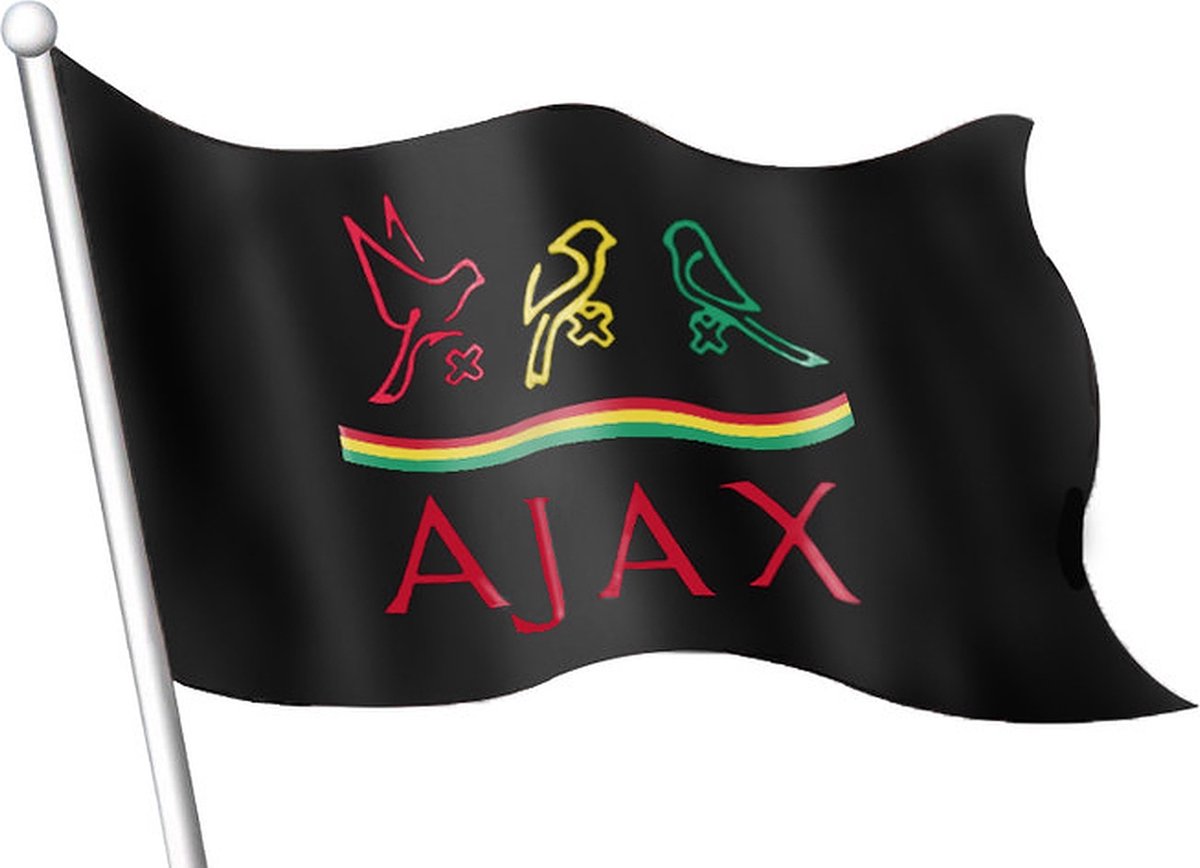 Ajax Vlag - Ajax Vlag Three Little Birds - Ajax kampioen Eredivisie - Kampioensvlag Ajax - Three little birds - Ajax Amsterdam - Wzawzdb