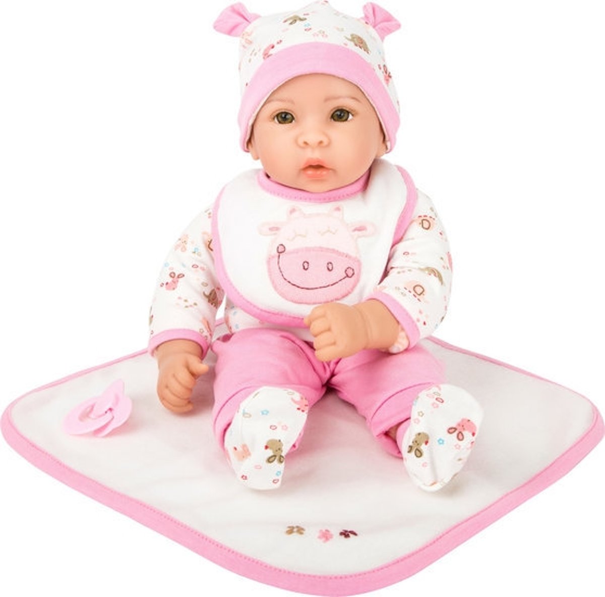 Babypop met roze kleding - 