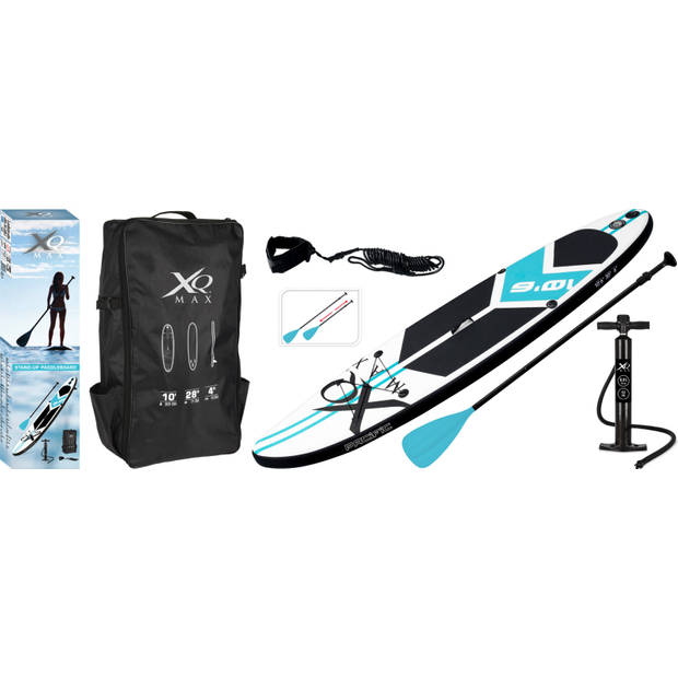 SUP board complete set - 320 cm tot 150 kg blauw