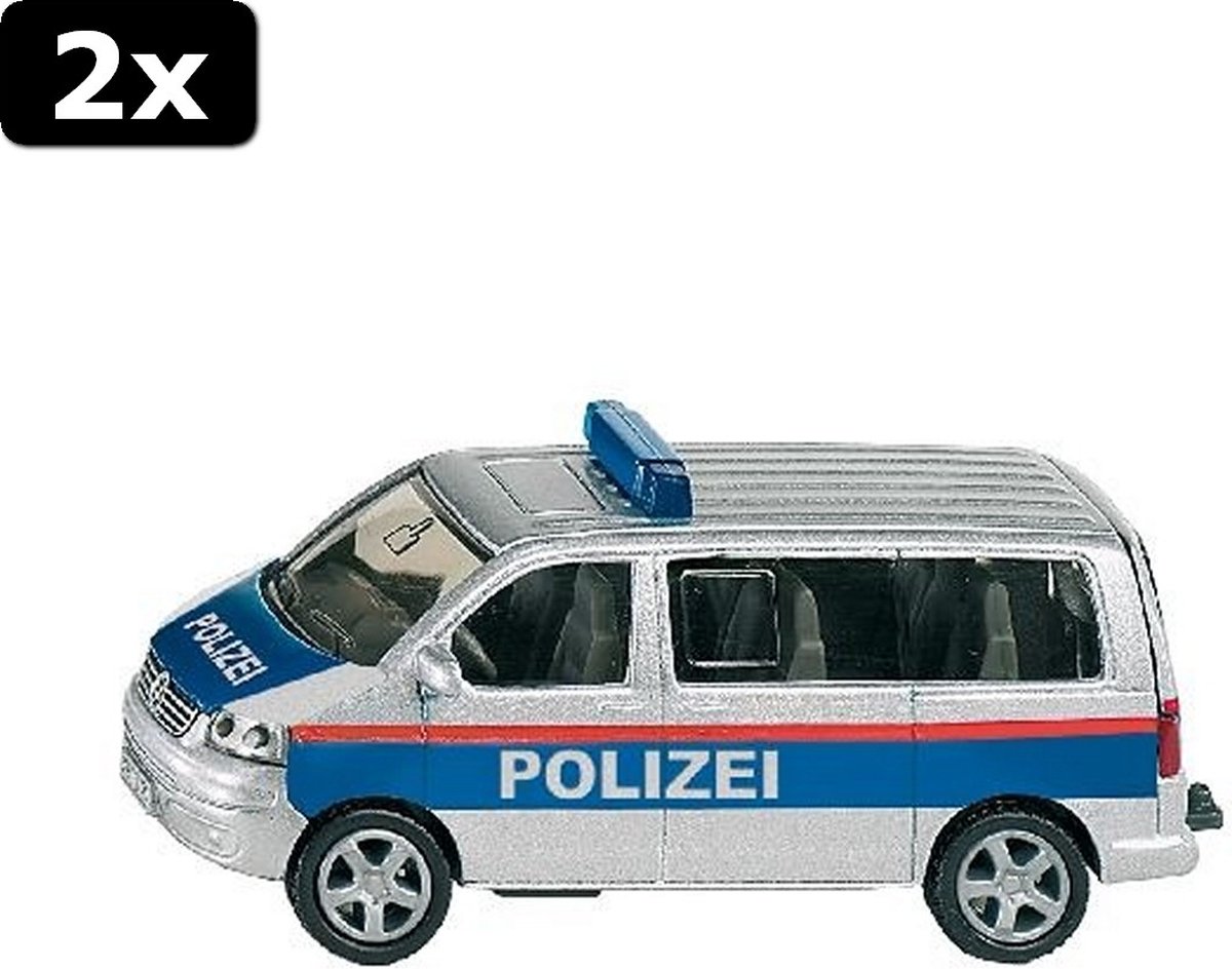 2x Siku 1350 Polizei Bus